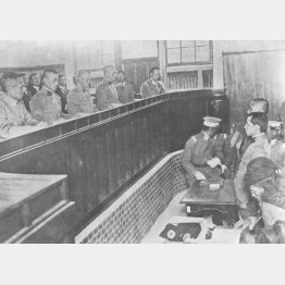 甘粕正彦陸軍大尉の公判（大正通信社発行「写真通信」から）