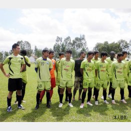 カンボジアで練習参加（提供写真）