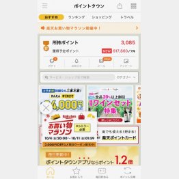 ポイントサイトアプリの画面