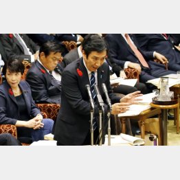 安倍官邸も隠蔽に加担か（15日、答弁する菅原経産相）／（Ｃ）日刊ゲンダイ
