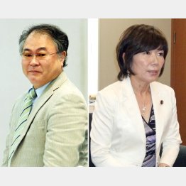森ゆうこ議員（右）と高橋洋一氏（Ｃ）日刊ゲンダイ