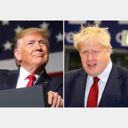 トランプ米大統領とジョンソン英首相（Ｃ）ロイター