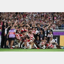 スコットランドを下し、4連勝で初の決勝トーナメントに進出した日本代表（Ｃ）日刊ゲンダイ