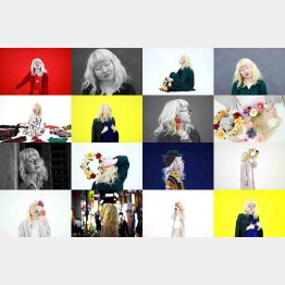 友人のカンバラさん（髪や肌が白いアルビノ）をモデルに作品を製作（提供写真）