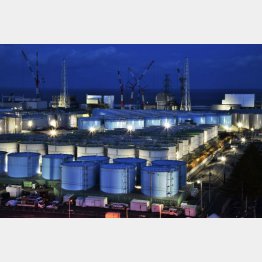 福島第1原発敷地にたまる放射能汚染水タンク（Ｃ）共同通信社