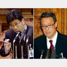 平気で嘘をつけるやつほど出世する（左から佐川宣寿前国税庁長官、大塚幸寛内閣府大臣官房長）／（Ｃ）日刊ゲンダイ