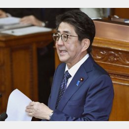 理解していない？（参院本会議で答弁する安倍首相）／（Ｃ）共同通信社
