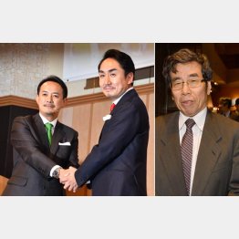 杉本委員長（右）はどんな注文をつけるか（写真左はZHDの川辺社長㊧とLINEの出沢社長）／（Ｃ）日刊ゲンダイ