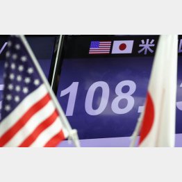 12月10日には１ドル＝１０８円台に（Ｃ）共同通信社