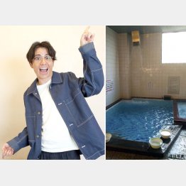 お笑いコンビ「オリエンタルラジオ」の藤森慎吾。藤森曰く、水風呂は２～３分（「サウナしきじ」＝右）（Ｃ）日刊ゲンダイ