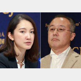 伊藤詩織さんと山口敬之氏（Ｃ）日刊ゲンダイ
