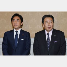 敵は自民なのに…（会談後、取材に応じる国民民主党の玉木代表＝左と立憲民主党の枝野代表）／（Ｃ）日刊ゲンダイ