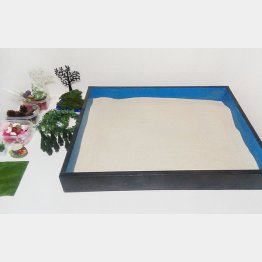 自作の箱庭治療セット（提供写真）