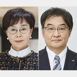 アートコーポレーションの寺田千代乃名誉会長（左）と長男の寺田政登社長（Ｃ）共同通信社