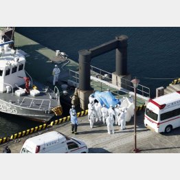 クルーズ船の感染者を厳重管理（Ｃ）共同通信社