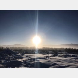 世界で一番寒い村オイミャコン村への道程で撮影した一枚（提供写真）