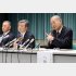 会見を行った（右から）八田高野連会長、丸山大会会長、斉藤大会副会長（Ｃ）日刊ゲンダイ