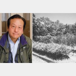 宮内海司さんと立派に育った野菜（提供写真）