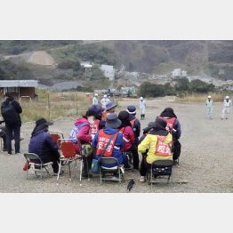 石木ダムに反対する住民ら（Ｃ）共同通信社