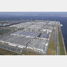 トヨタ自動車も国内5工場の稼働一時停止へ（トヨタ自動車田原工場＝愛知県田原市）／（Ｃ）共同通信社