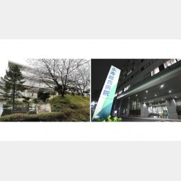 新型コロナウイルスの感染者が多数確認されている「北総育成園」（左）と「永寿総合病院」（Ｃ）共同通信社