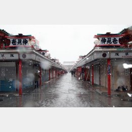 いつもは賑わう東京・浅草もガラガラ（Ｃ）日刊ゲンダイ