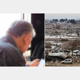 ３・１１の記憶は今なお…（左は本人）／（Ｃ）日刊ゲンダイ