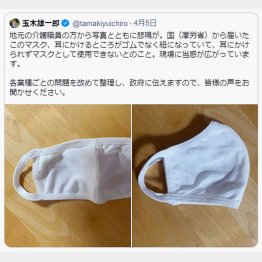 家庭に届くかも（国民民主党の玉木雄一郎代表のツイッターから）