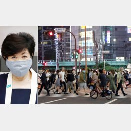 多くの人が行き交うが…（左は小池都知事）／（Ｃ）日刊ゲンダイ