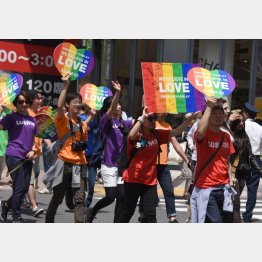 LGBTパレード（Ｃ）日刊ゲンダイ