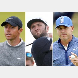 世界ランクトップ3が同組（左からR・マキロイ、J・ラーム、B・ケプカ）／（Ｃ）ロイター