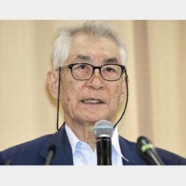 ノーベル生理学・医学賞を受賞した本庶佑・京大特別教授（代表撮影）