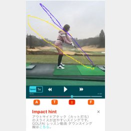 スイング診断アプリ「GOLFAI」／（提供写真）