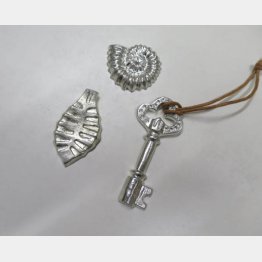 宝のカギ、アンモナイトの化石風など6種類（Ｃ）日刊ゲンダイ