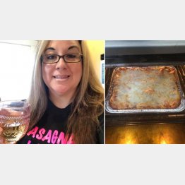 ミシェルさんと自家製のラザニア（ミシェルさんのフェイスブックから）