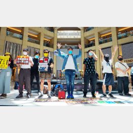 香港では「香港国家安全維持法」に抗議（Ｃ）AP=共同