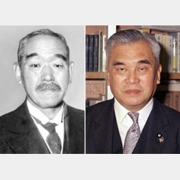 鈴木貫太郎（左）とその書記官長を務めた迫水久常（Ｃ）共同通信社