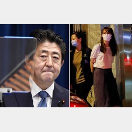 本当に香港よりマシなのか（逮捕され連行される香港「民主の女神」周庭氏＝右、ロイター）、たまに開けば安倍首相は台本棒読み（Ｃ）共同通信社