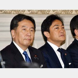 想定内の決着（左から、立憲民主の枝野代表と国民民主の玉木代表）／（Ｃ）日刊ゲンダイ