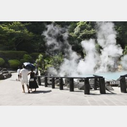 別府市の人気観光地「海地獄」も閑古鳥（Ｃ）共同通信社
