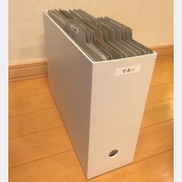 無印良品の「ファイルボックス」の中にコクヨの「個別フォルダー」を（提供写真）