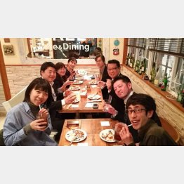 文京区の飲食店店主と区民の交流企画「フミコム b－ぐるめ」で（右端が田邊健史さん）／（提供写真）