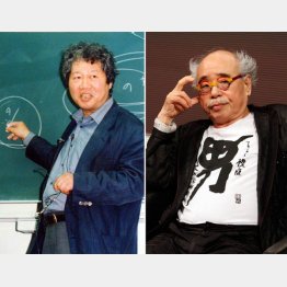 ジャーナリストの立花隆氏（左）と写真家の荒木経惟氏は都立上野高校の同級生だった（Ｃ）日刊ゲンダイ