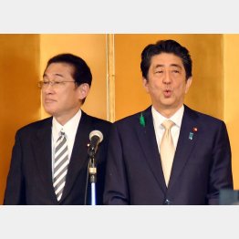 ”飛べない男”汚名返上はムリ（安倍首相と岸田政調会長）／（Ｃ）日刊ゲンダイ
