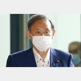 過去にも自らの発言を翻している（31日、首相官邸に入る菅官房長官）／（Ｃ）共同通信社