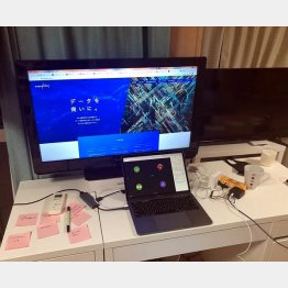 吉田さんの仕事机（提供写真）