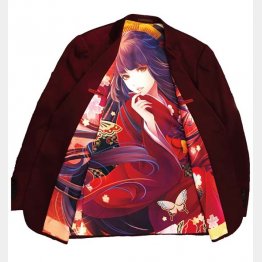 裏地に和をイメージした女の子のイラストが（提供写真）