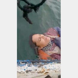 海上には約8時間漂っていた…（フェイスブックから）