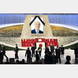 故中曽根元首相の内閣・自民党合同葬（代表撮影）