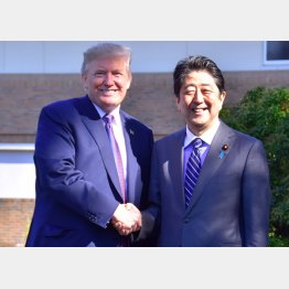 世界一の忠実な臣下（安倍前首相とトランプ米大統領）／（代表撮影：JMPA）